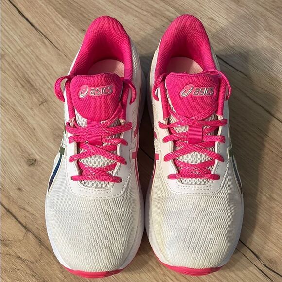 ASICS Womens Gel-Excite 9 VERSABLAST 2 White Pink Mesh Sneakers Sz 5 - Picture 1 of 11